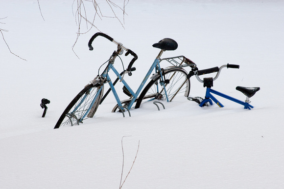1113_Bicycle in Snow in Stockholm