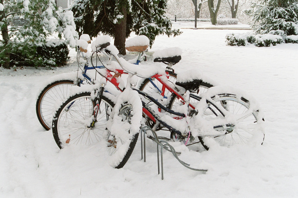 4411A_Bikes in Snow in Stockholm